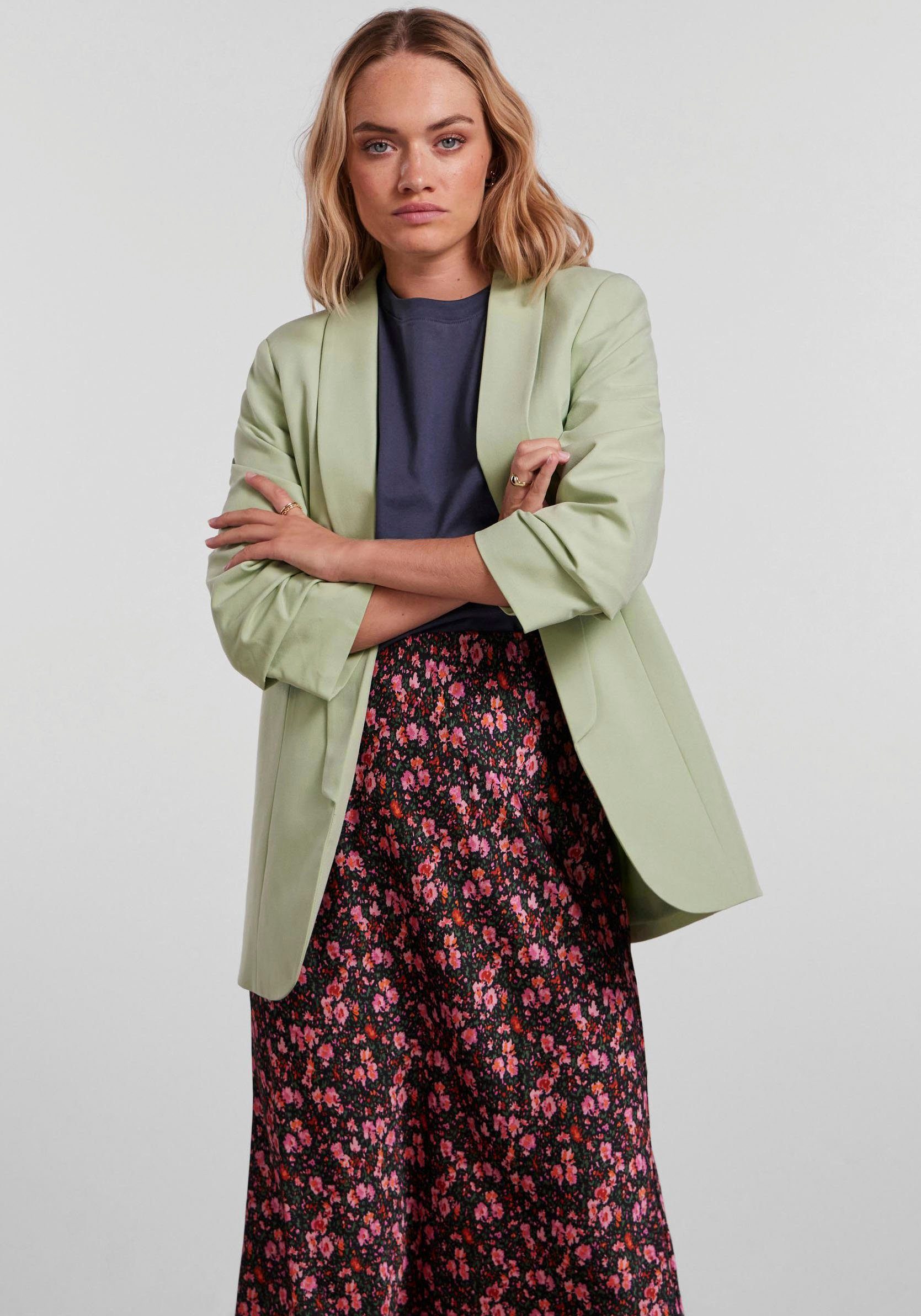 pieces Blusenblazer PCBOSELLA 3/4 BLAZER NOOS mit Faltendetail am Ärmel