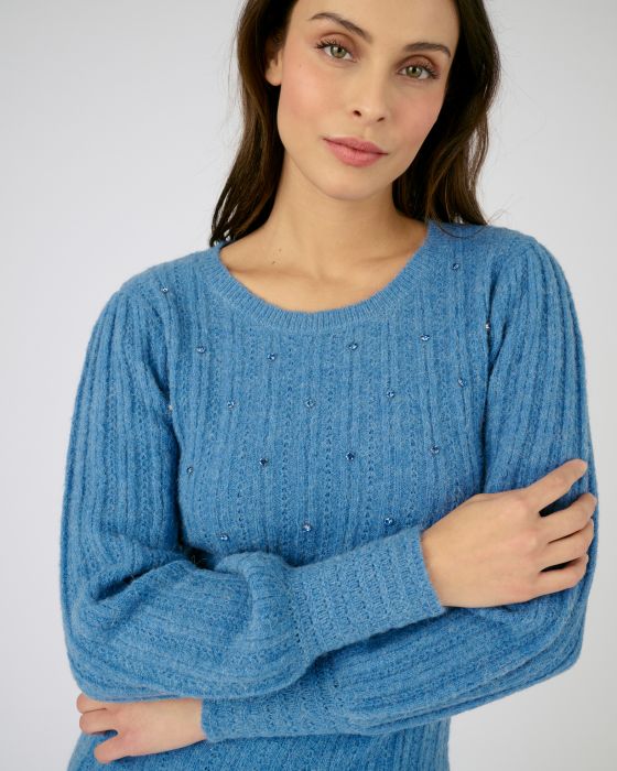 Pull mélange alpaga à strass