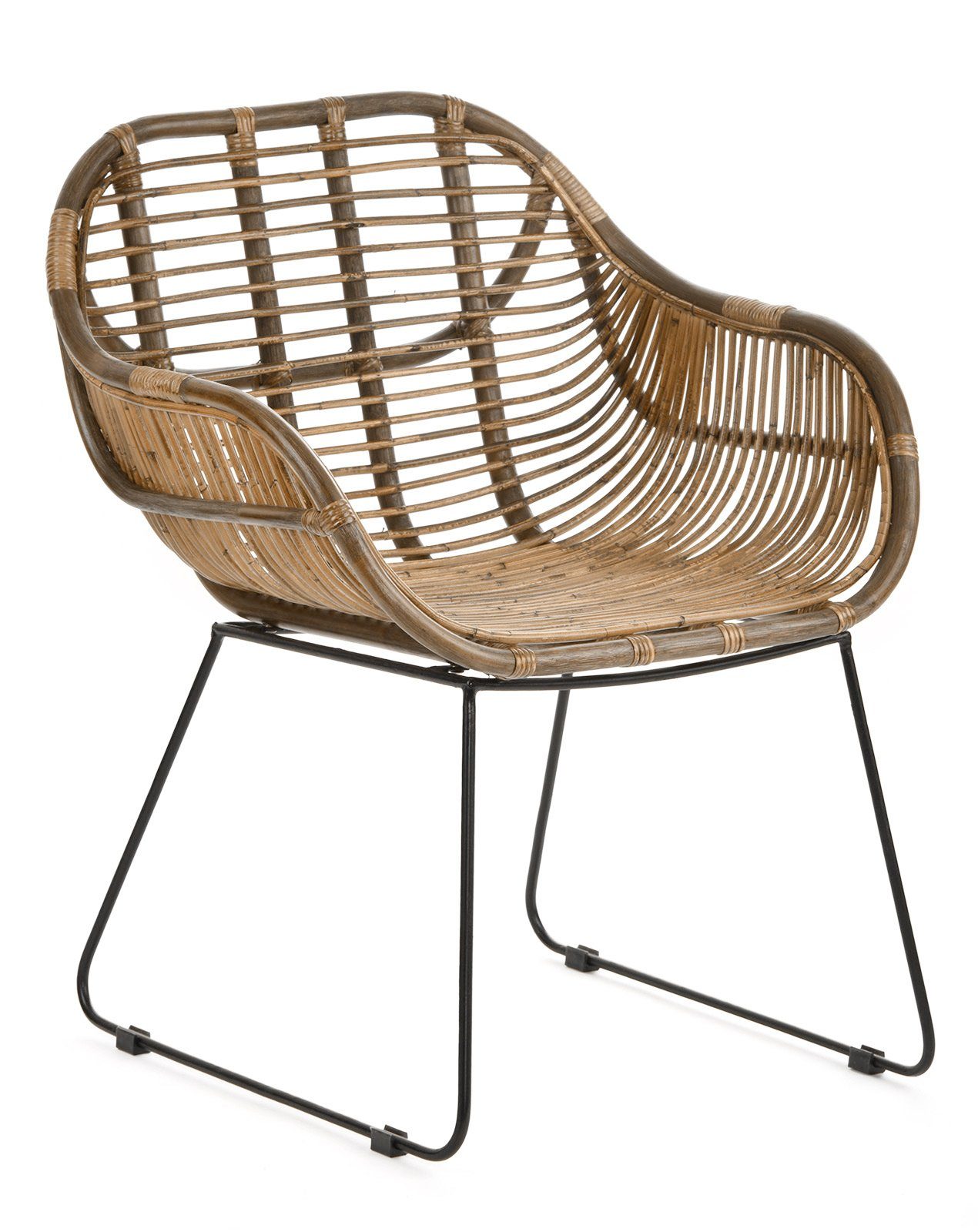 animal-design Rattanstuhl, Rattanstuhl Korbstuhl VENUS stabil aus Rattan in braun / natur - Handarbeit
