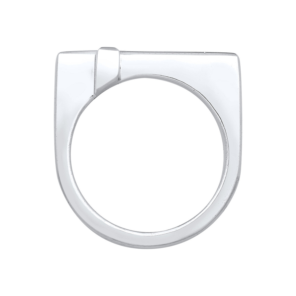 KUZZOI KUZZOI Bague Hommes Croix foi simple en argent sterling 925 Bague