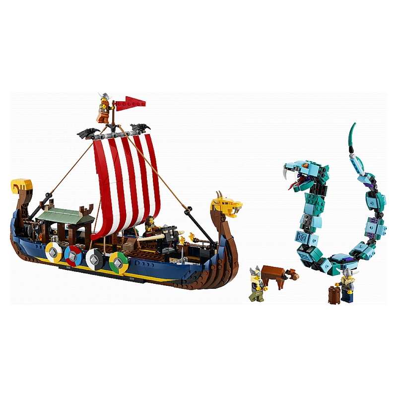 31132 Le bateau viking et le serpent de midgard LEGO Creator
