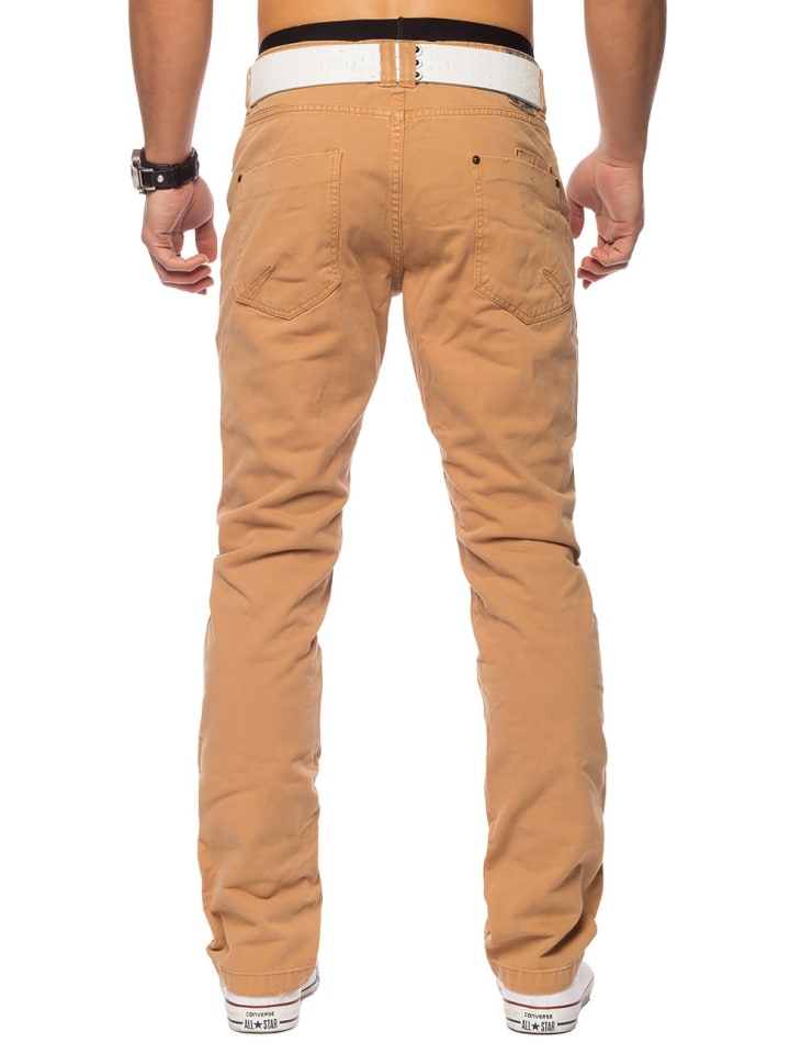 98-86 Chino Hose Tapered Leg Reine H1421 in Camel günstig kaufen W29