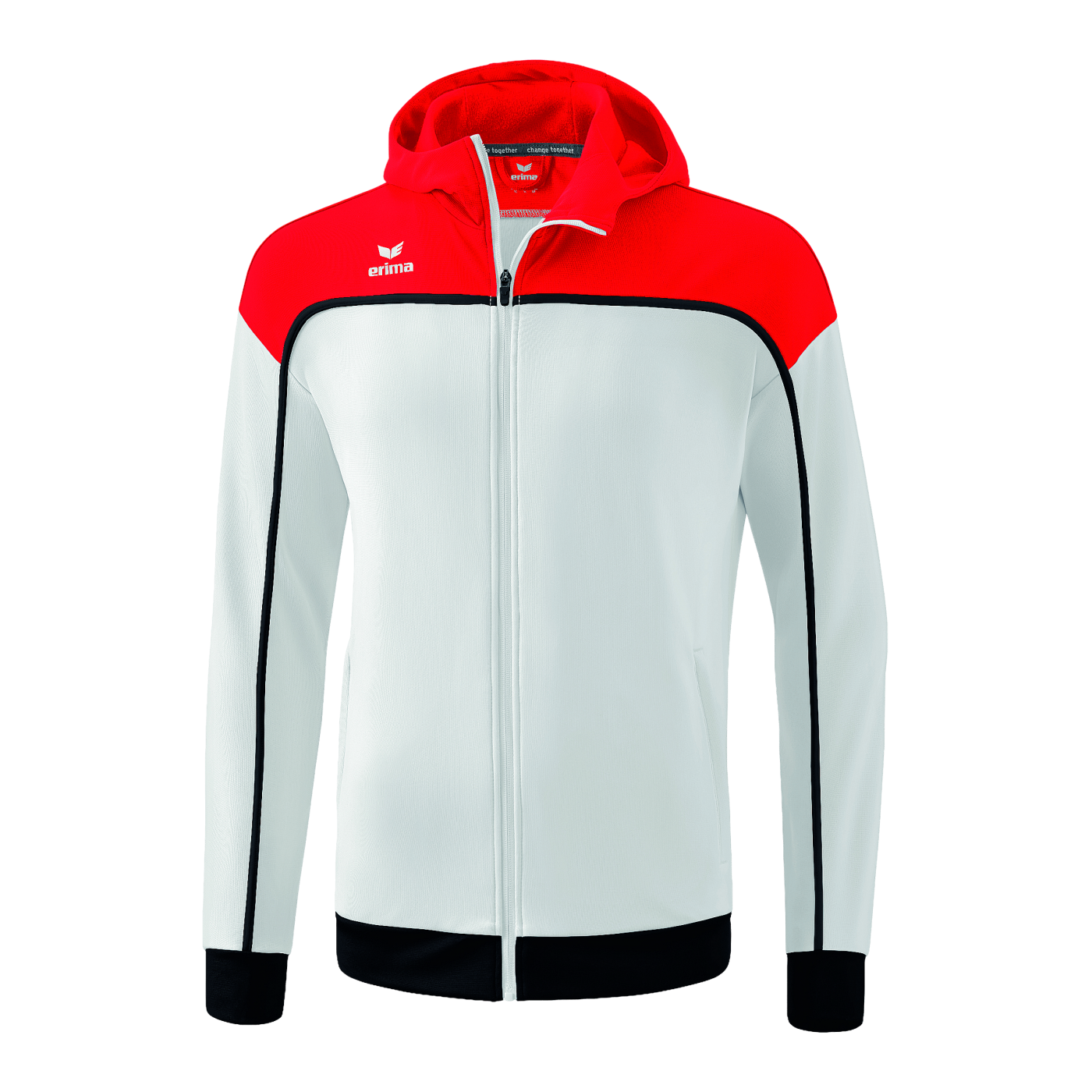Erima Change by Kapuzenjacke Kids Weiss Rot