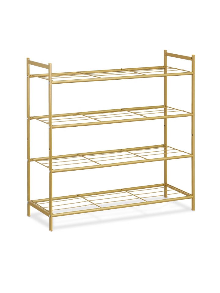 relaxdays Schuhregal in Gold - (B)70 x (H)70 x (T)26 cm günstig kaufen onesize