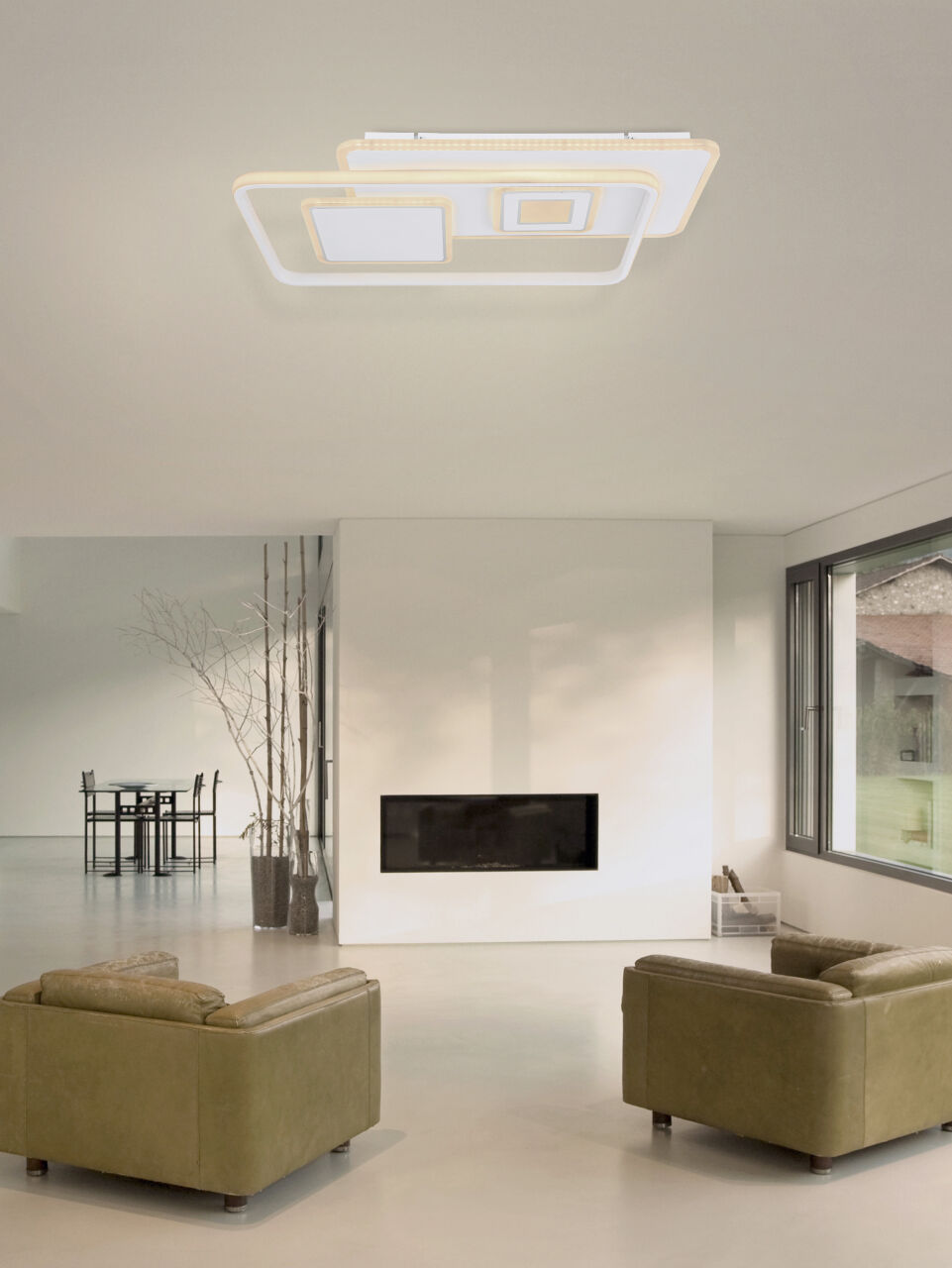 Globo Lighting - RODERICK - Deckenleuchte Metall weiß, LED