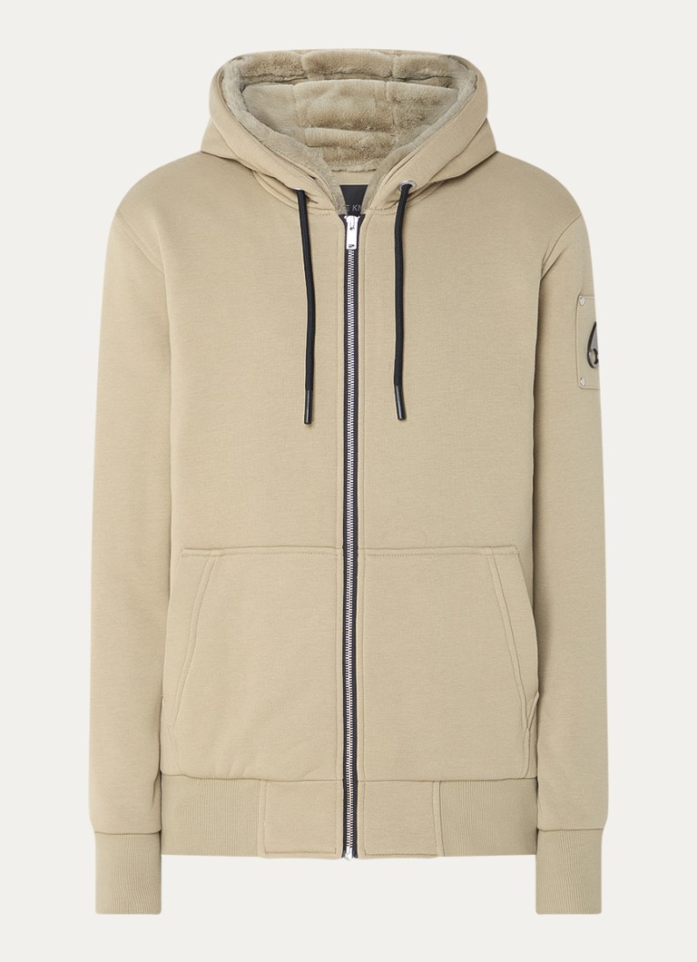 Moose Knuckles Classic Bunny polsterēts sporta krekls ar mākslīgo kažokādu