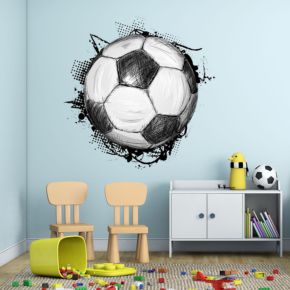 Wandtattoo 109 Wandtattoo Fussball Soccer in 6 vers. Größen Wandtattoos