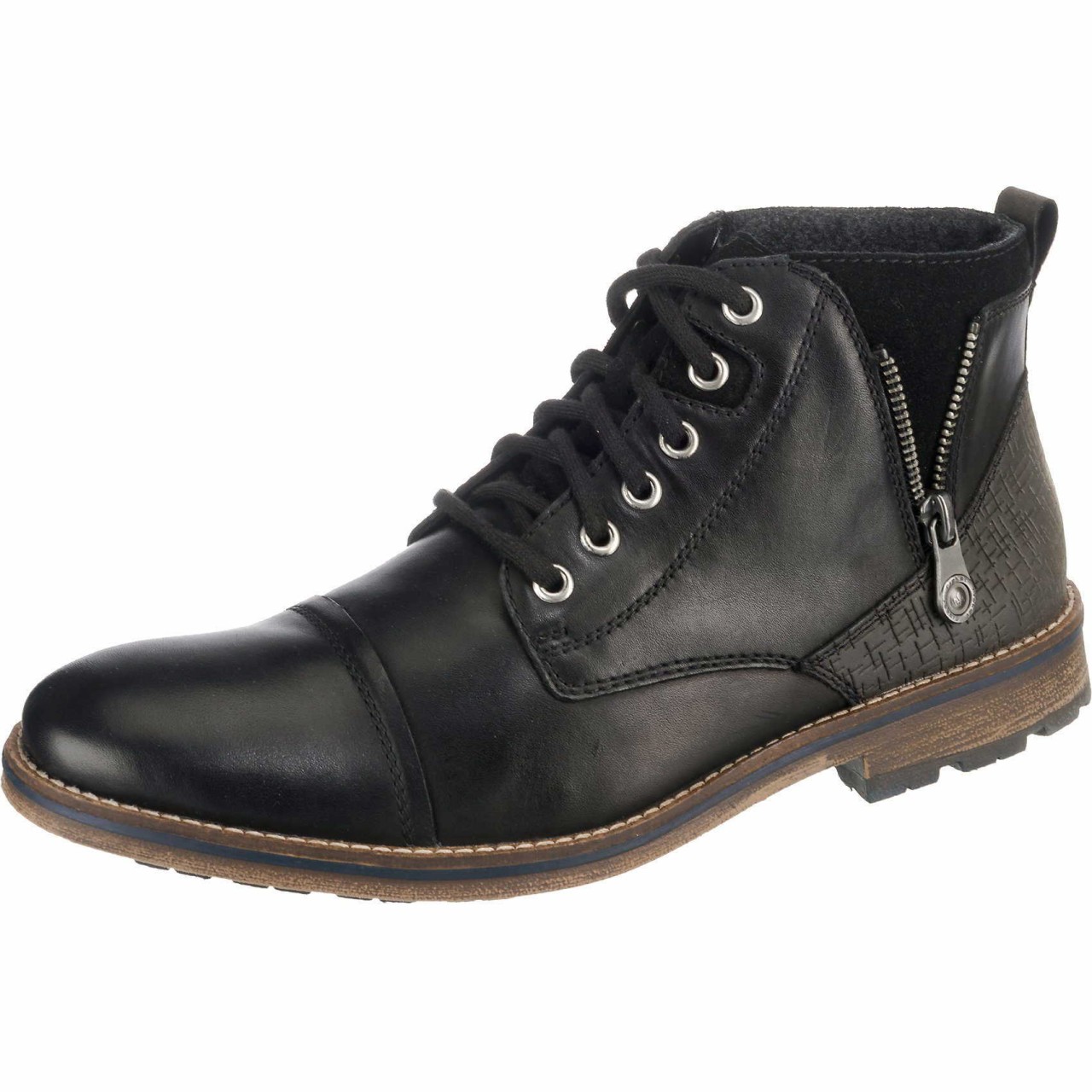 RIEKER Schnür-Stiefeletten schwarz