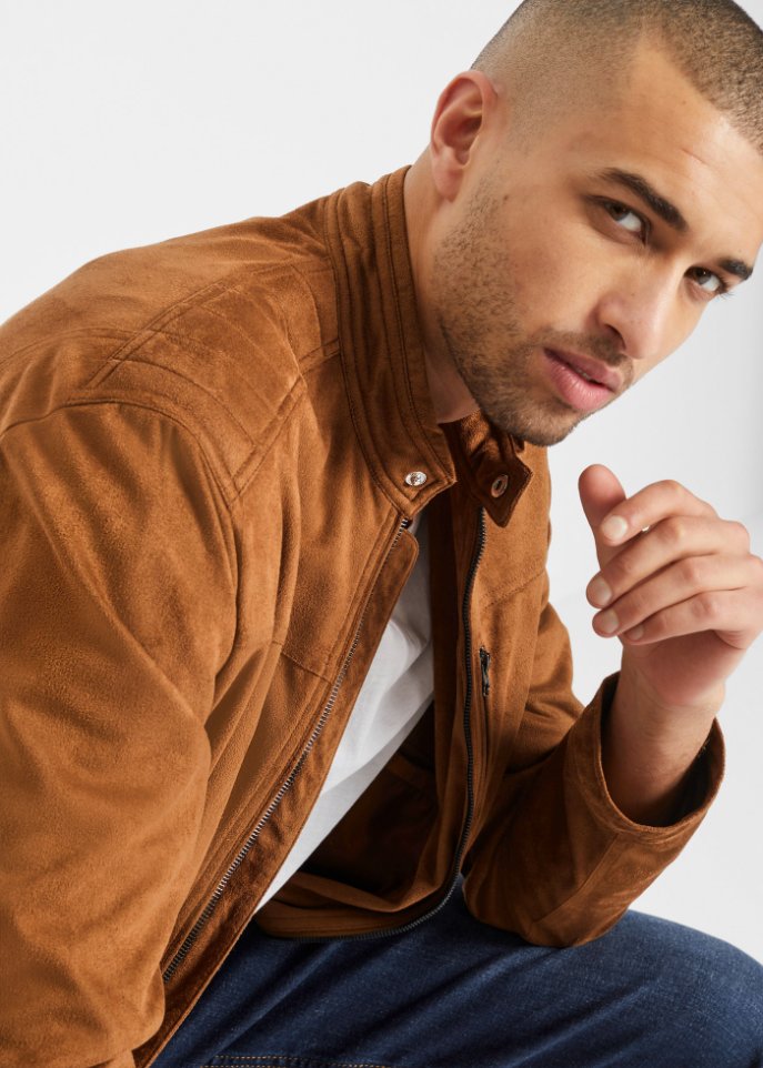 Kurzjacke in Velour-Optik