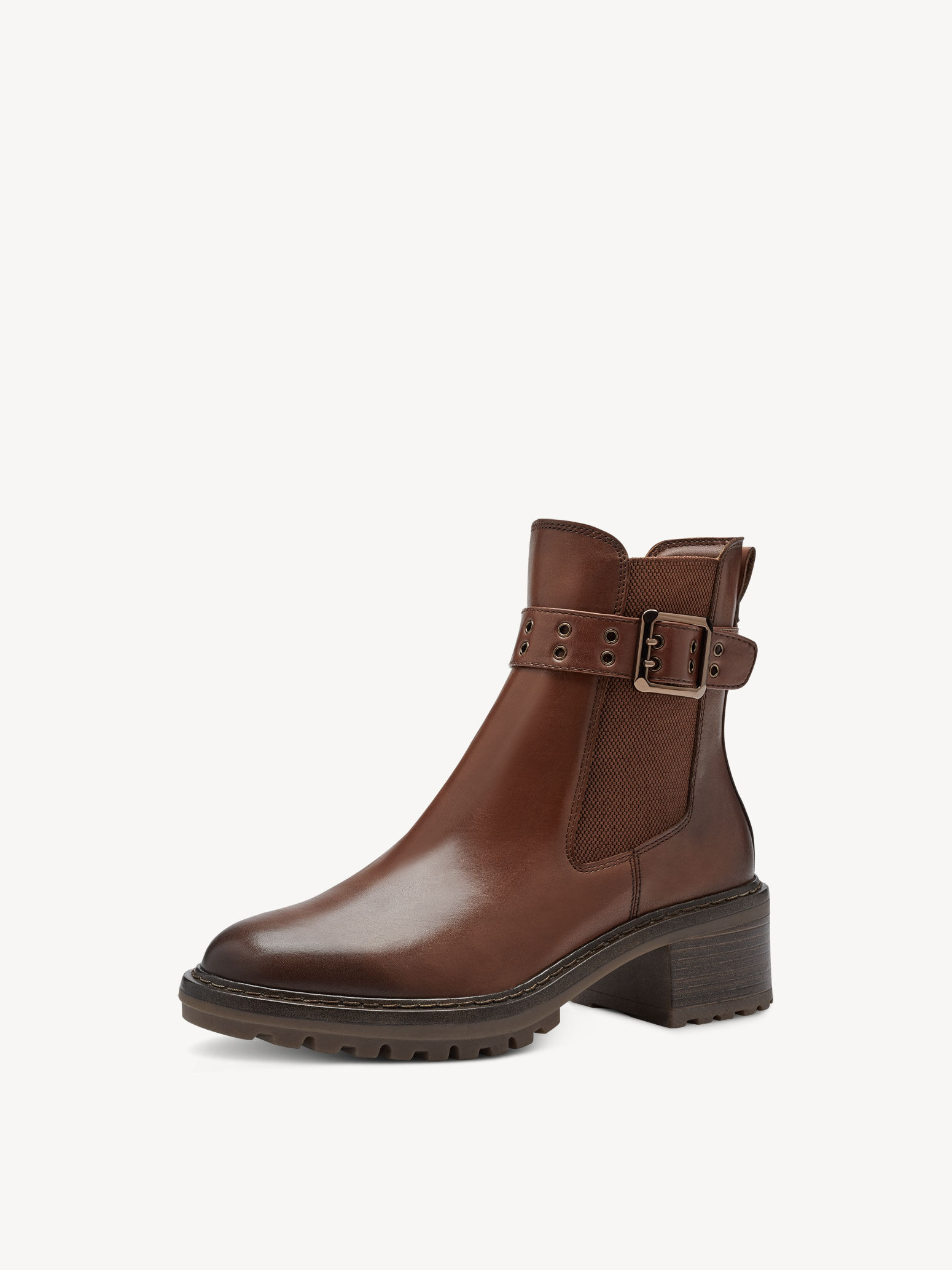 Bottine Chelsea en cuir - marron