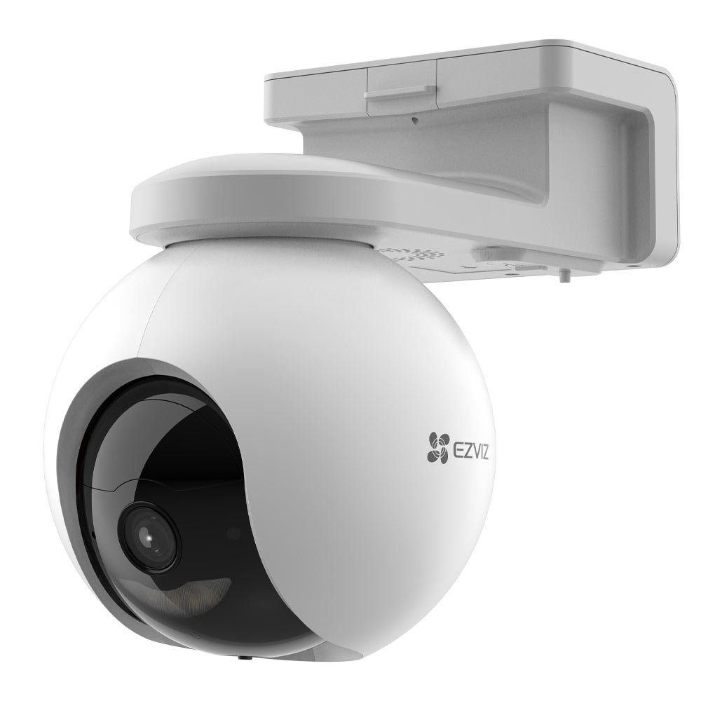 EZVIZ HB8 2K WLAN batteriebetriebene schwenk- und neigbare Überwachungskamera (Außenbereich, Innenbereich, 360°-Panoramaabdeckung, 32 GB eMMC-Speicher, Nachtsicht in Farbe, Aktive Verteidigung)