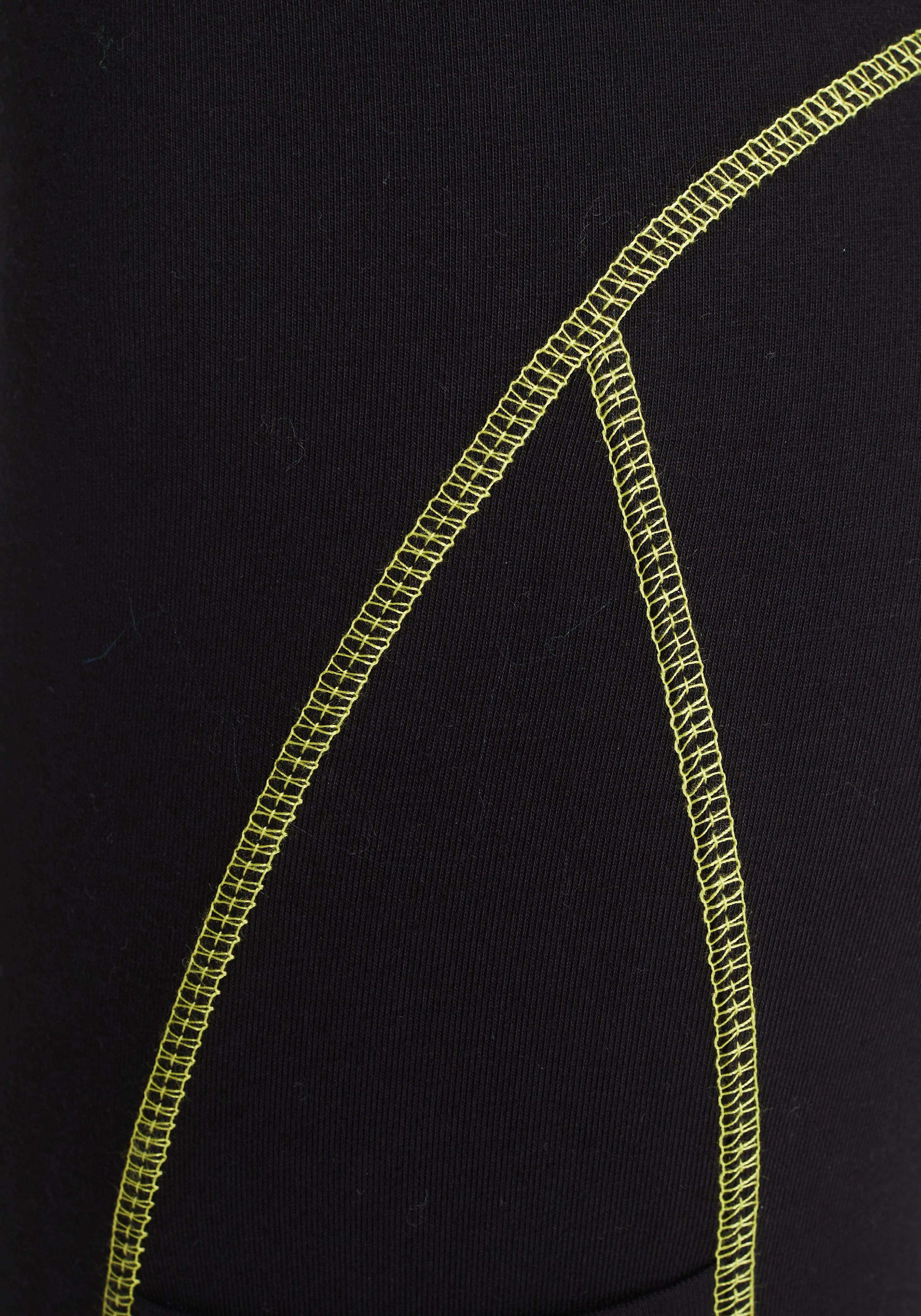 LASCANA ACTIVE Leggings -Sporthose mit Kontrastnähten und breitem Bund