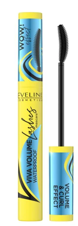 Eveline blakstienų tušas, atsparus vandeniui, Viva Volume Lashes!