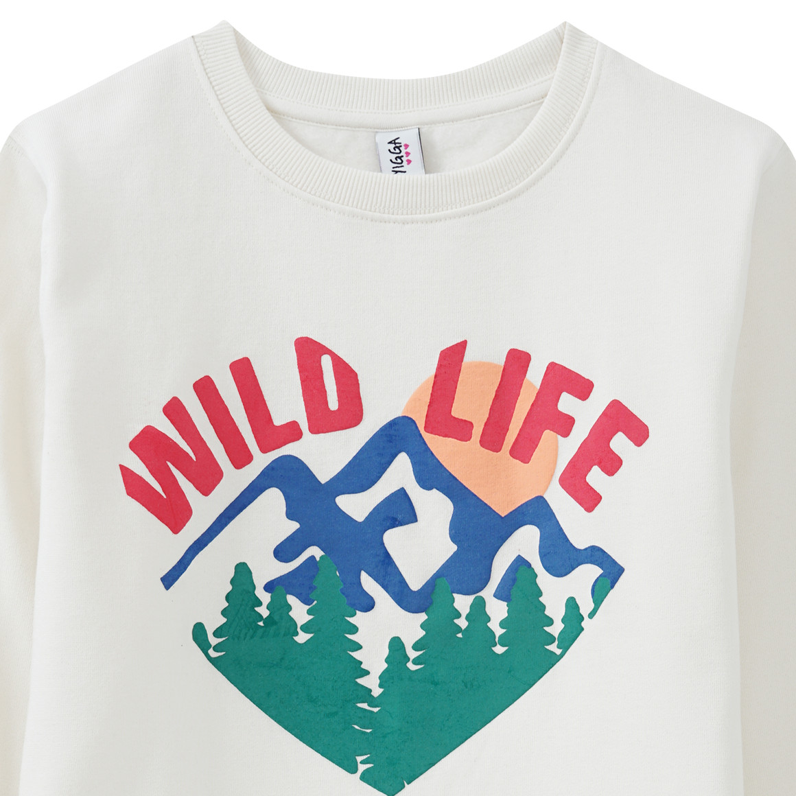 Mädchen Sweatshirt mit Wald-Print