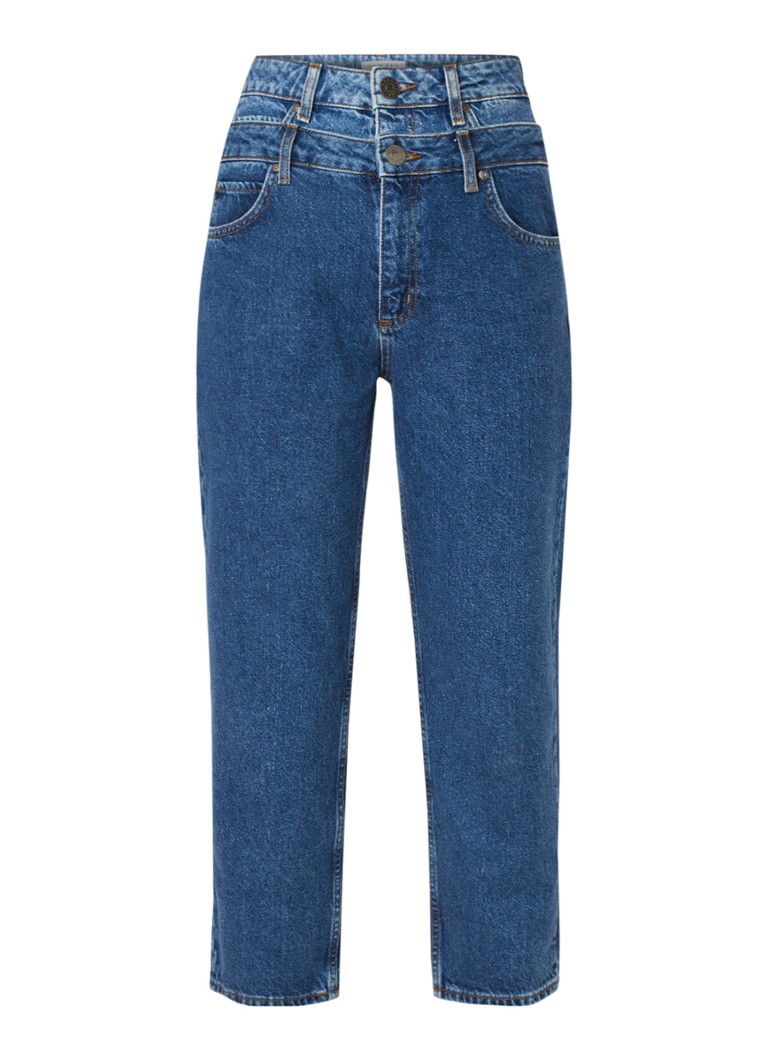 Pantaloni scurți din denim cu talie înaltă și bandă dublă Sandro Kitty