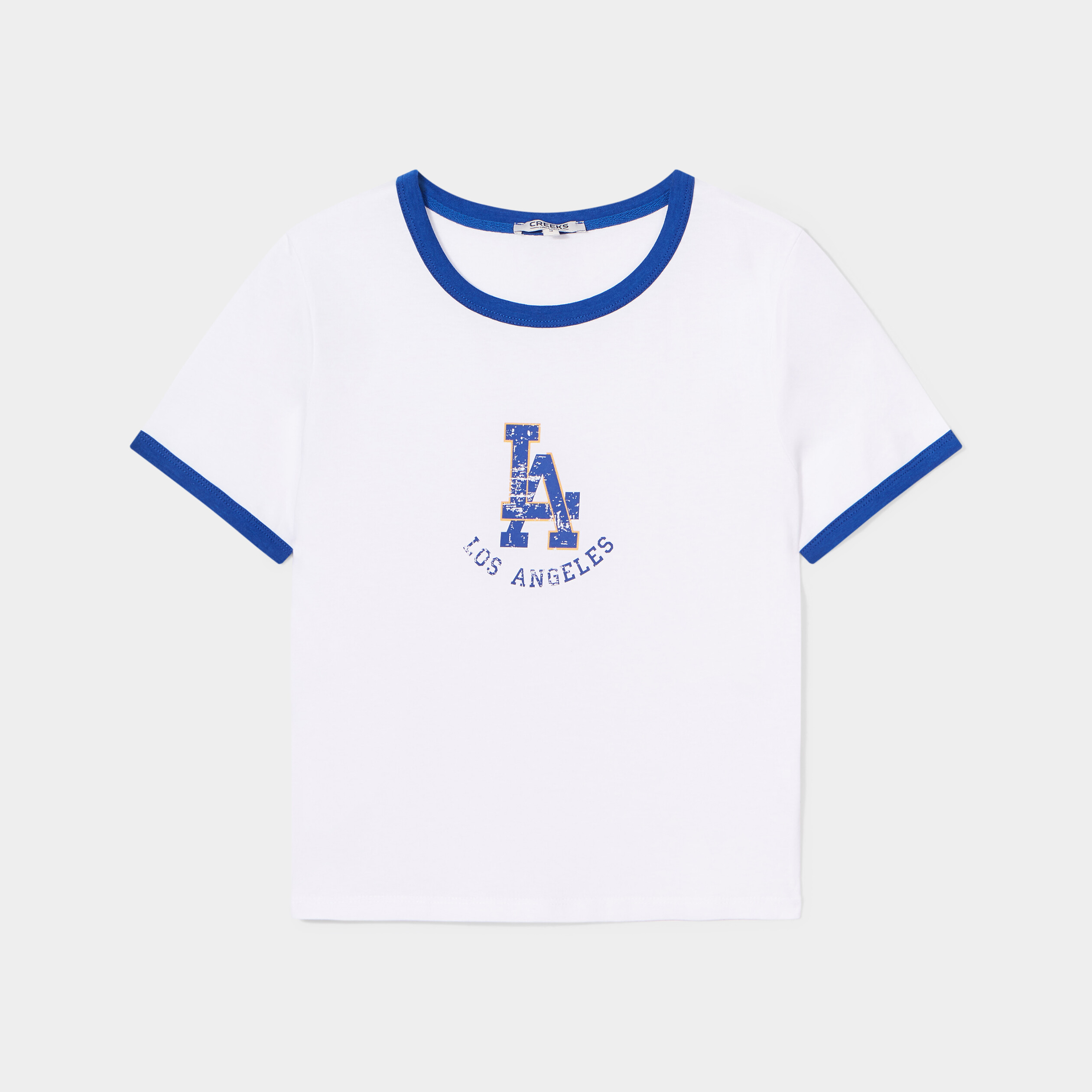 T-shirt ajusté manches courtes Creeks ecru femme | La Halle