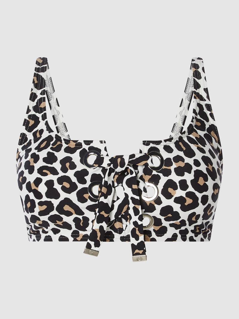 Bikini-Oberteil in Bustier-Form in beige