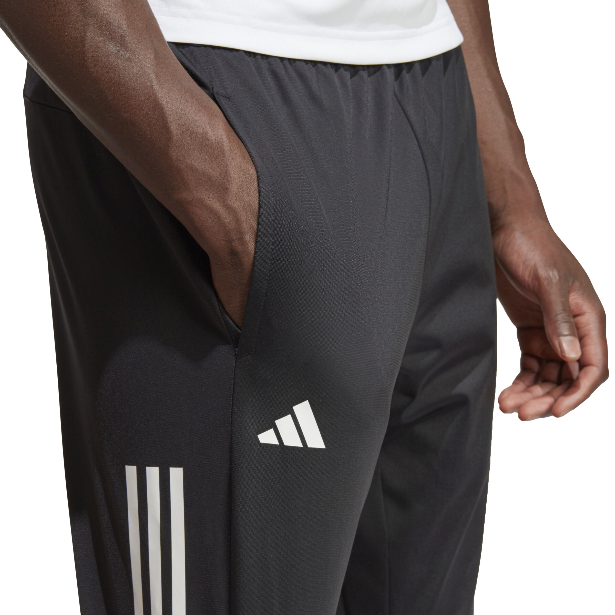 3-Stripes Knitted Trainingshose Herren - Schwarz, Weiß