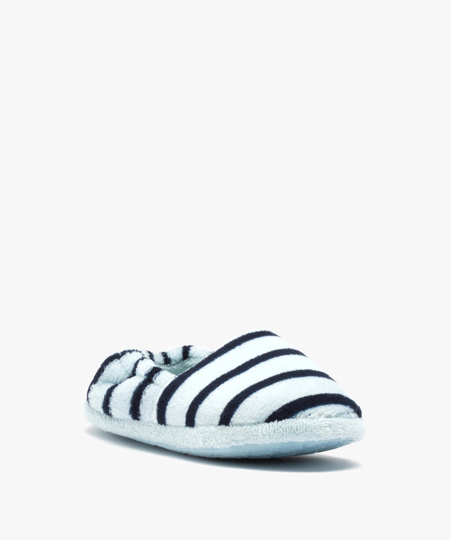 Chaussons Garçon en velours à rayures - Apollo bleu | GEMO