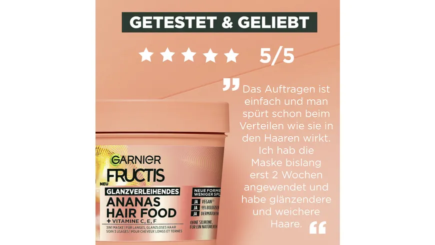 Garnier Fructis Maske Hairfood Ananas 400 ml