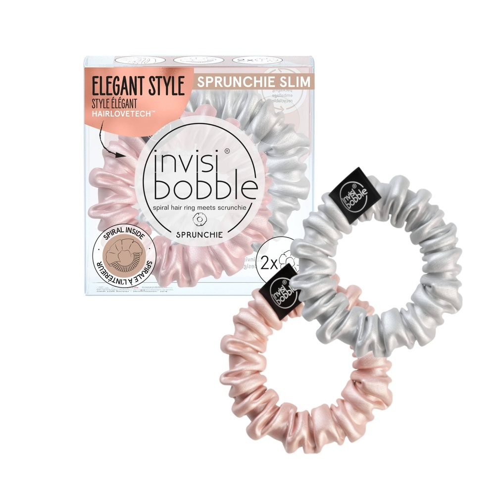 Invisibobble SPRUNCHIE SLIM Bella Chrome Elastique