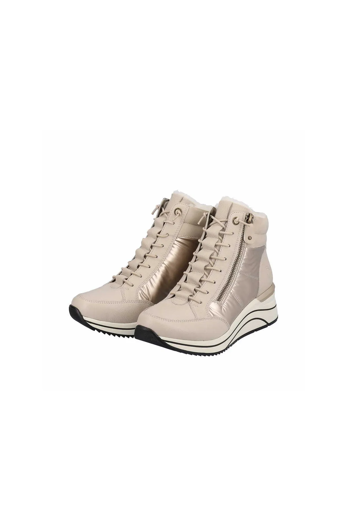 Remonte  Stiefelette - Beige - Flacher Absatz