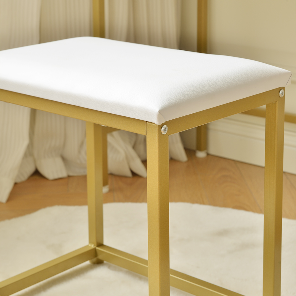 Home Deluxe Schminktisch KASIA – Weiß/Gold