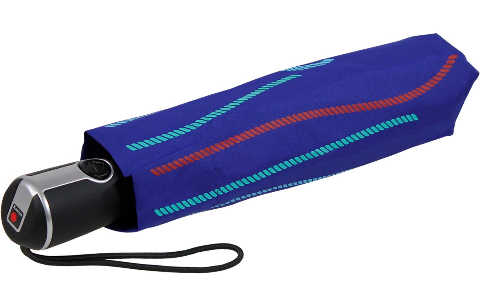 Knirps® Langregenschirm Large Duomatic mit Farbwechsel - Wet Print Rope, bei Nässe färben sich die weißen Fäden bunt