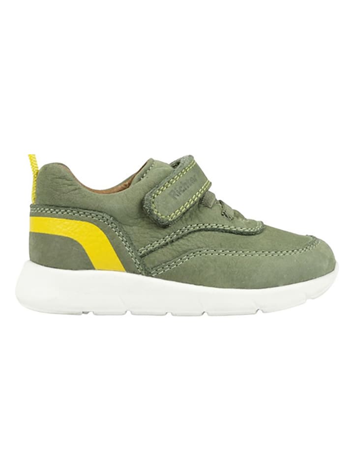 Richter Shoes Leder-Sneakers in Grün günstig kaufen