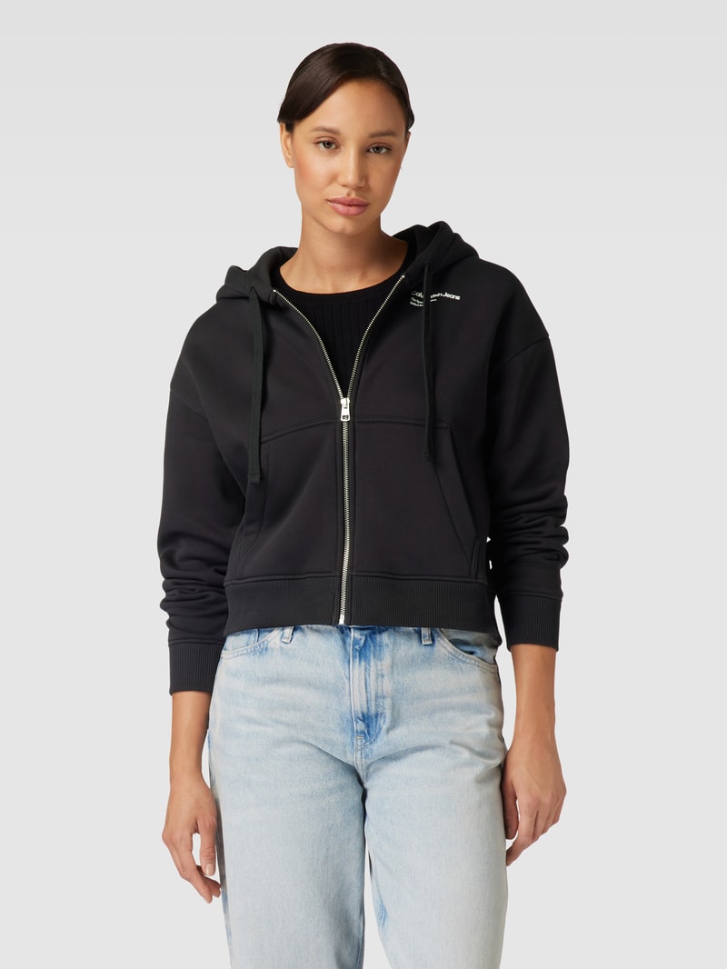 Sweatjacke mit Kapuze in black
