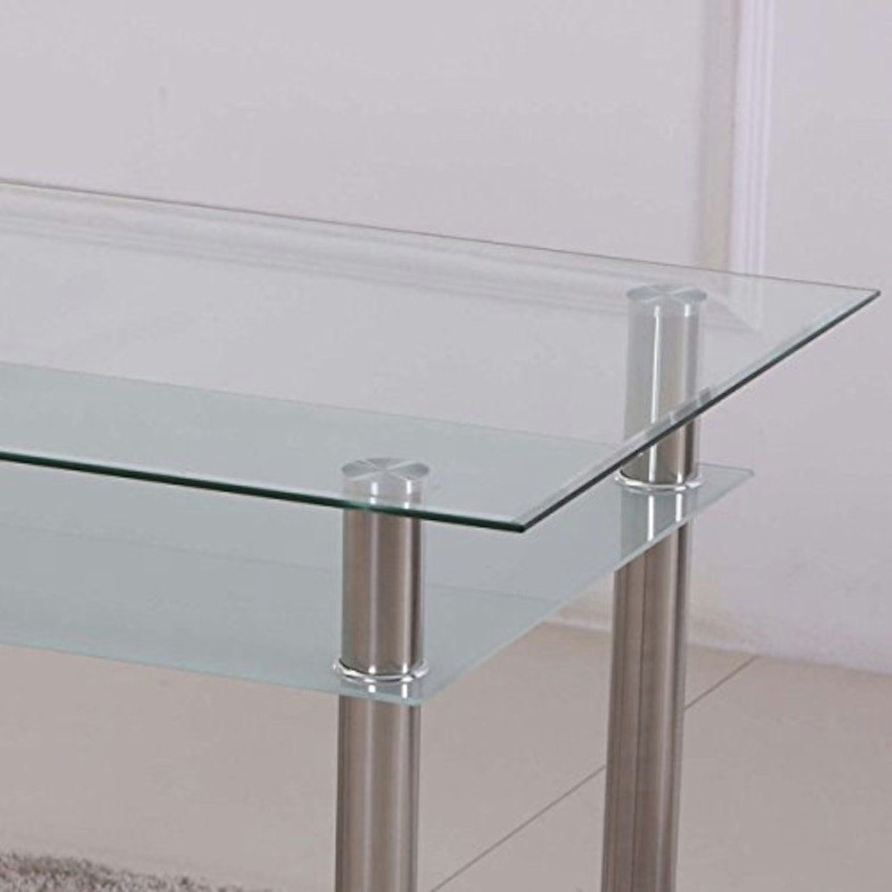 HOOZ Esstisch Esstisch 90x60 cm mit sandierter Ablagefläche, satinierte Ablage