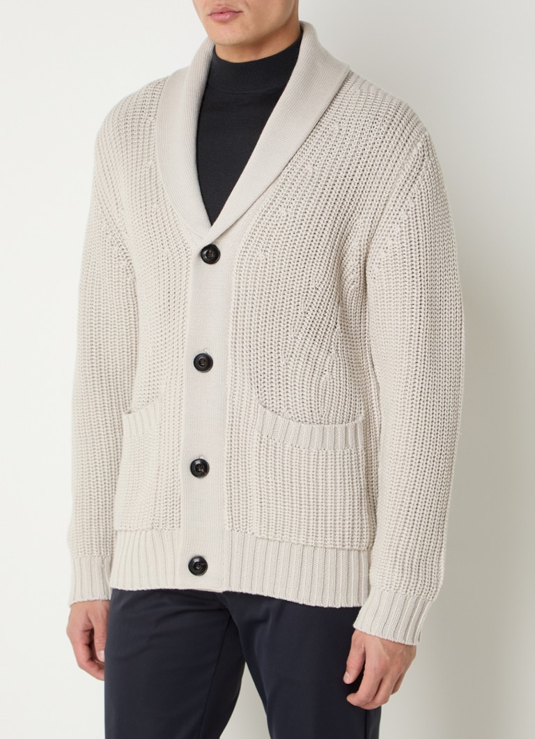 Cardigan Boggi Milano din amestec de lână tricotată gros
