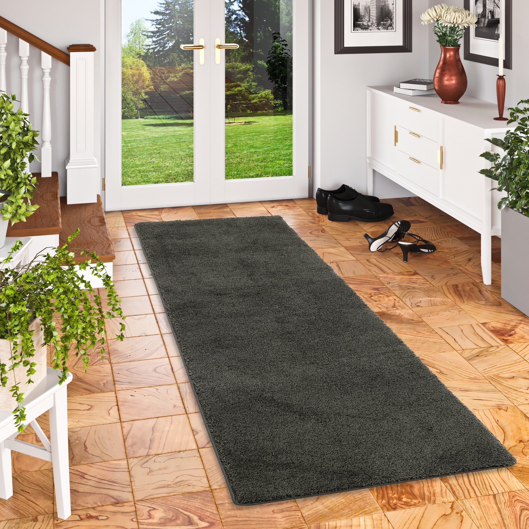 Läufer Hochflor Shaggy Läufer Teppich Palace, Snapstyle, Rechteckig, Höhe: 36 mm