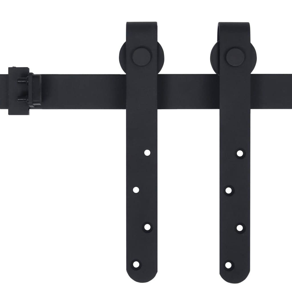 vidaXL Schiebetür Mini Schiebetürbeschlag Set für Schranktüren Carbonstahl 200 cm (1-St)