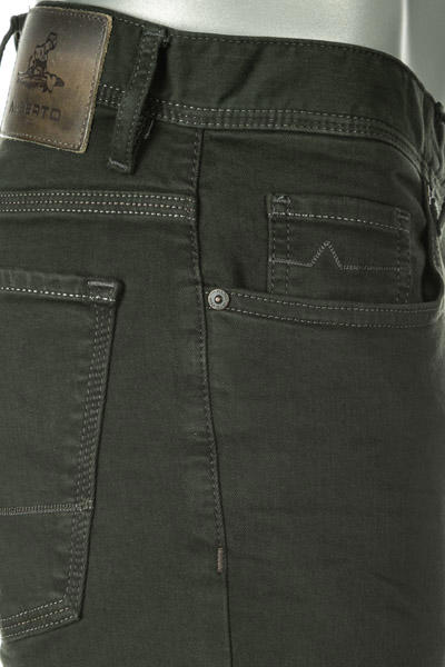 Alberto, Jeans Pipe, Regular Fit, Baumwolle T400®, tannengrün