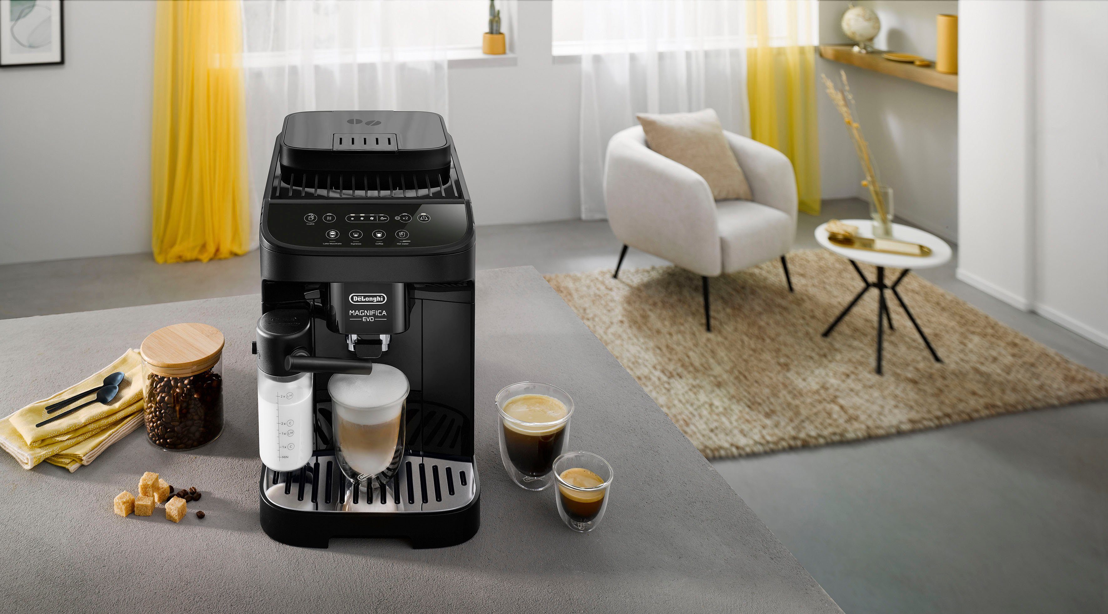 De'Longhi Kaffeevollautomat Magnifica Evo ECAM290.51.B, mit LatteCrema Milchsystem, inkl. Pflegeset im Wert von € 31,99 UVP
