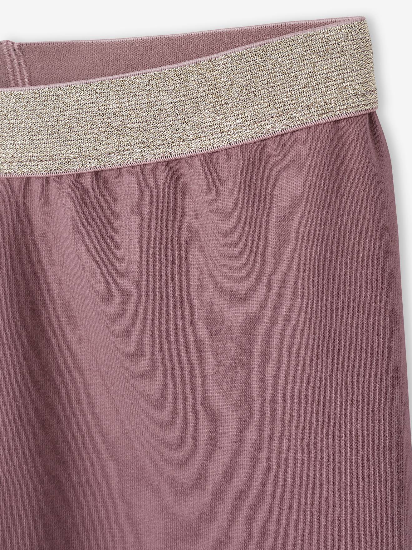 Legging Basics fille ceinture irisée rose foncé