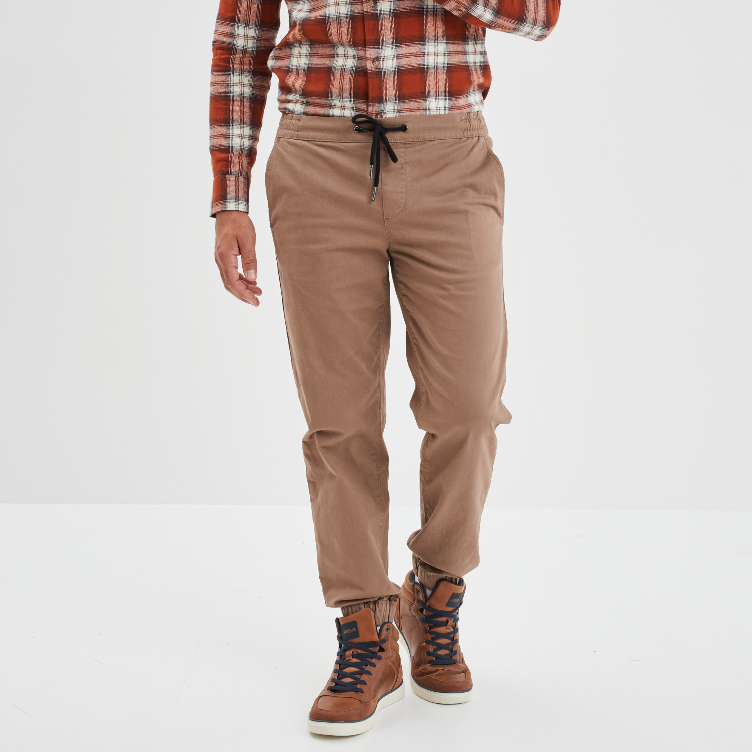 Pantalon jogpant marron homme | La Halle