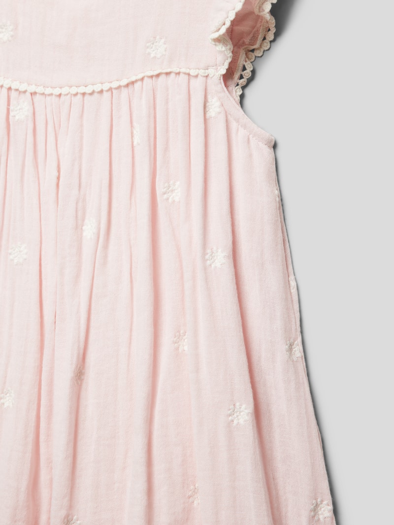 Kleid aus Baumwolle mit floralem Muster in rosé