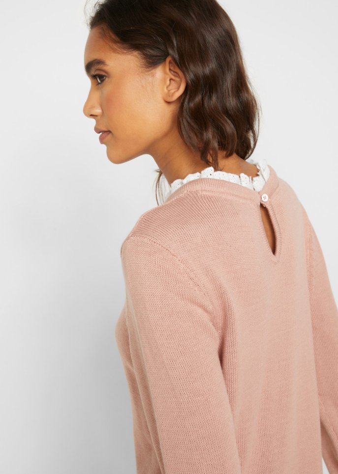 Pullover mit Bluseneinsatz