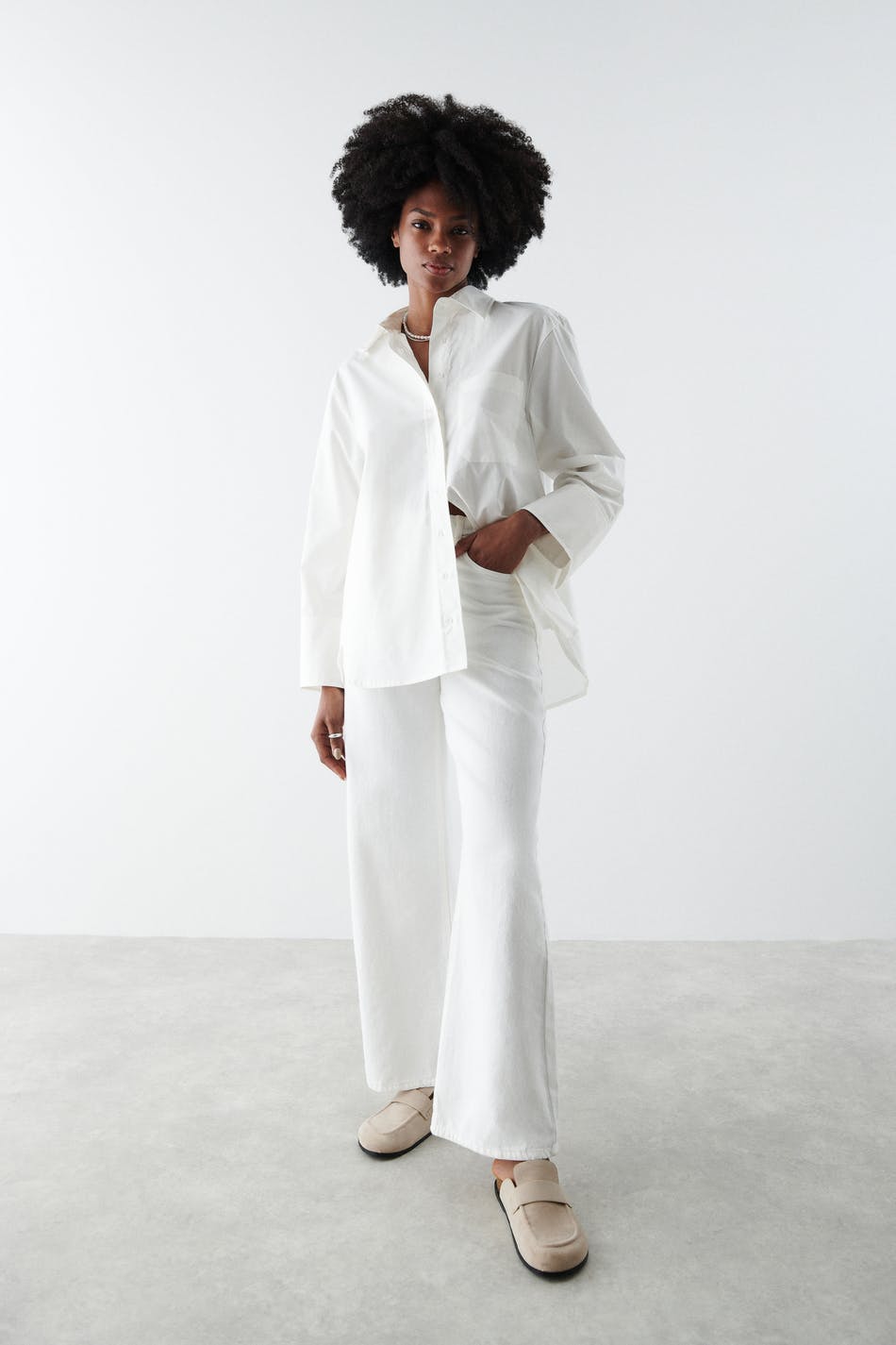 Gizem poplin shirt