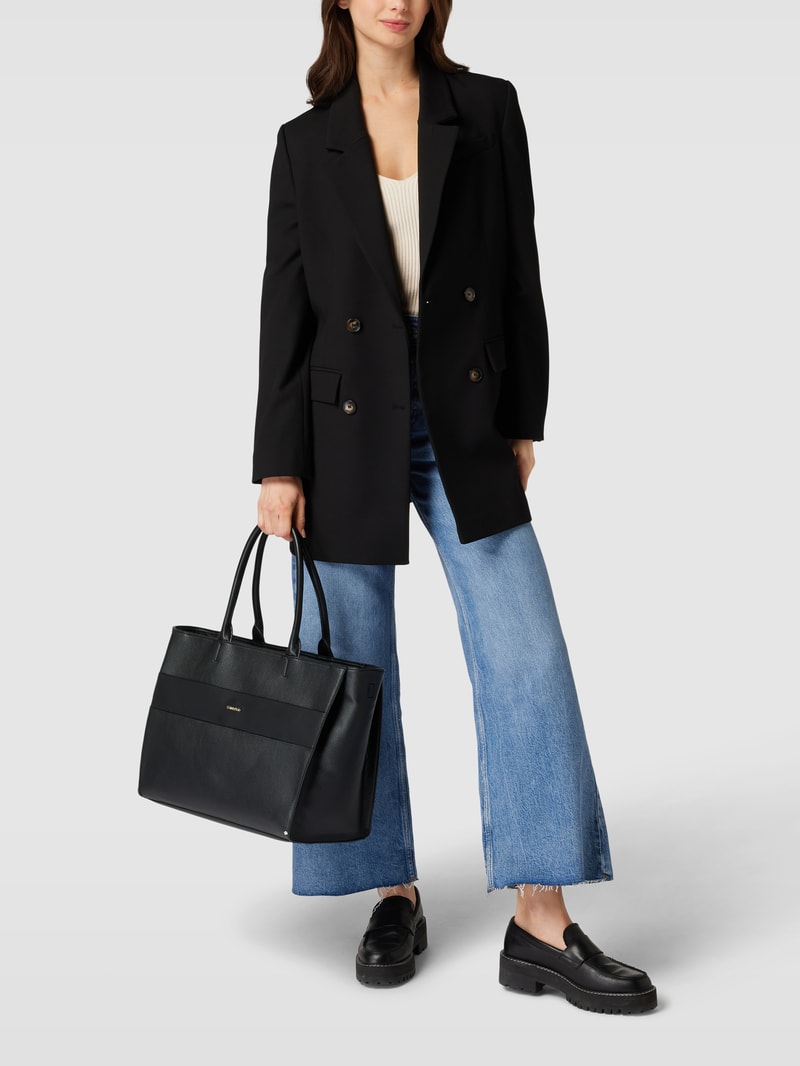 Shopper mit Label-Detail Modell 'DAILY DRESSED' in schwarz