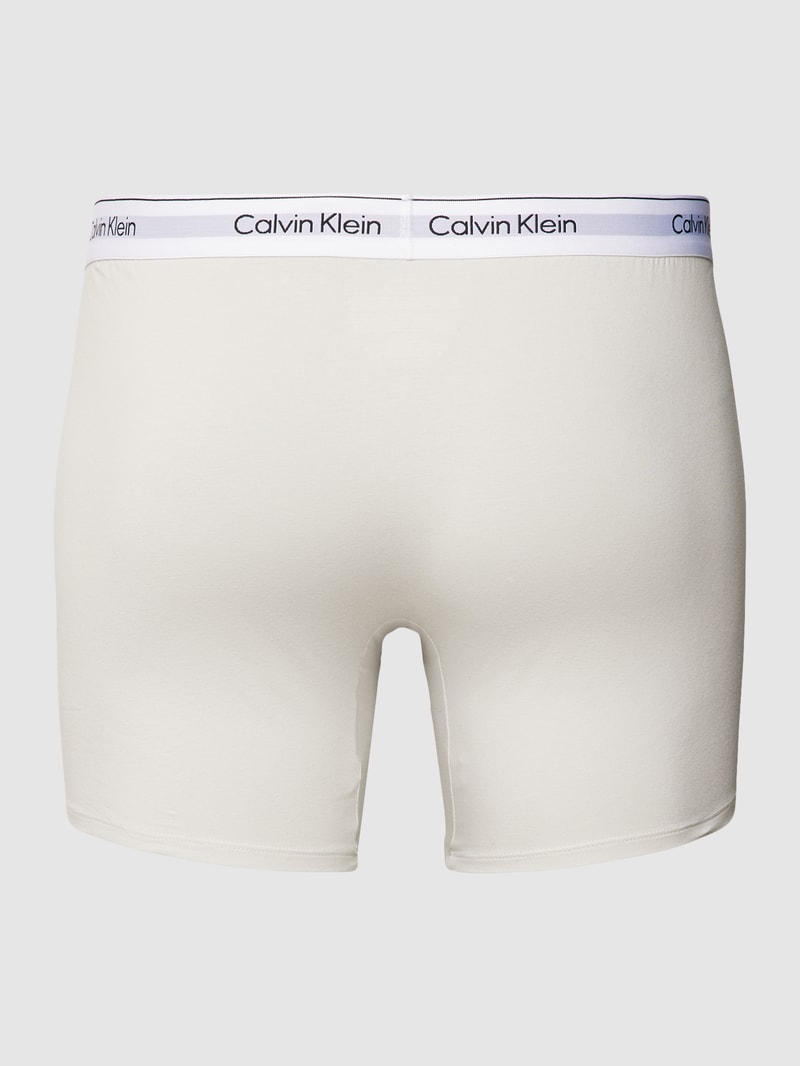 PLUS SIZE Trunks mit Label-Bund im 3er-Pack in royalblau