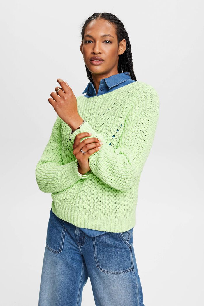 Offenmaschig gestrickter Pullover