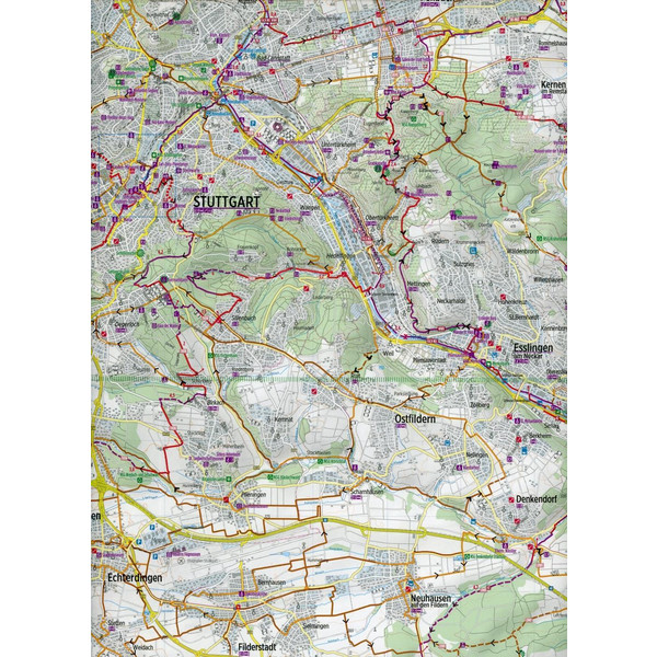 Bikeline Radwanderkarte Stuttgart 1 : 60 000 - Fahrradkarte