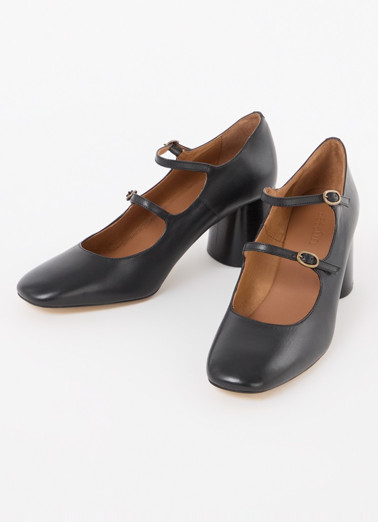 Pantofi cu toc din piele cu rozmarin de la Sessùn