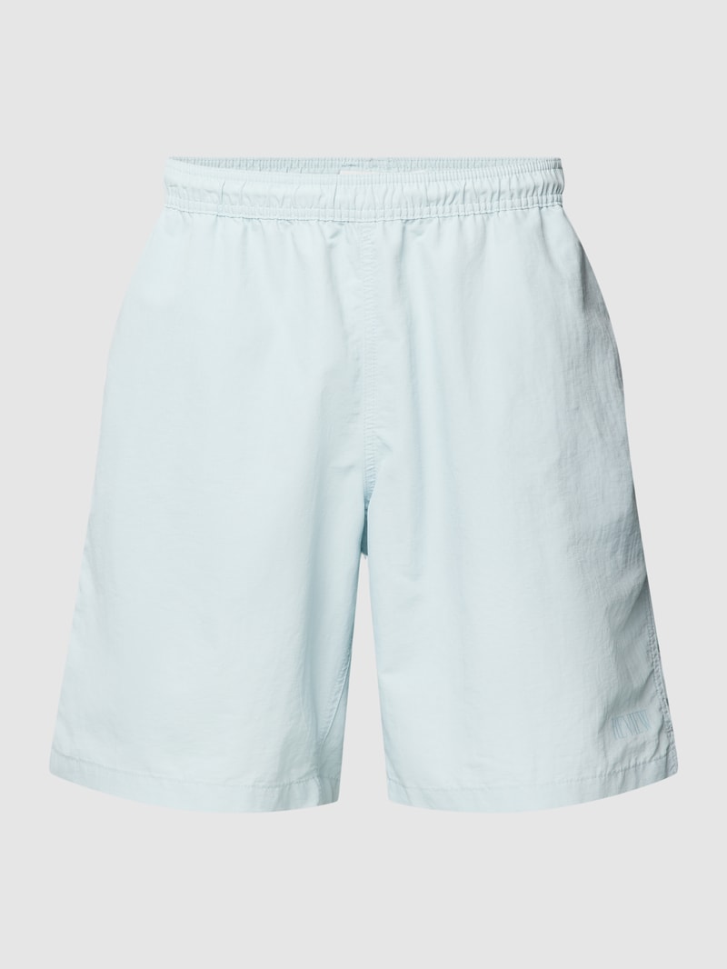 Shorts mit elastischem Bund in hellblau