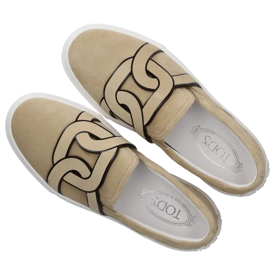 Tod's - Slip Ons KATE Veloursleder - beige