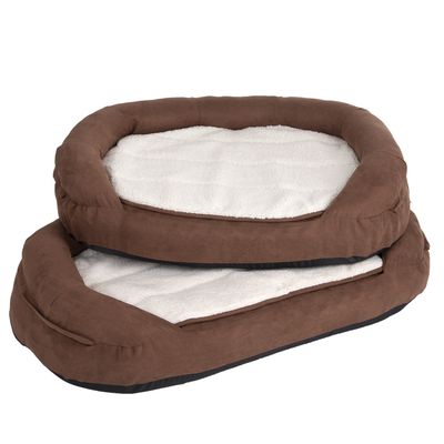 Hundebett Memory oval, braun