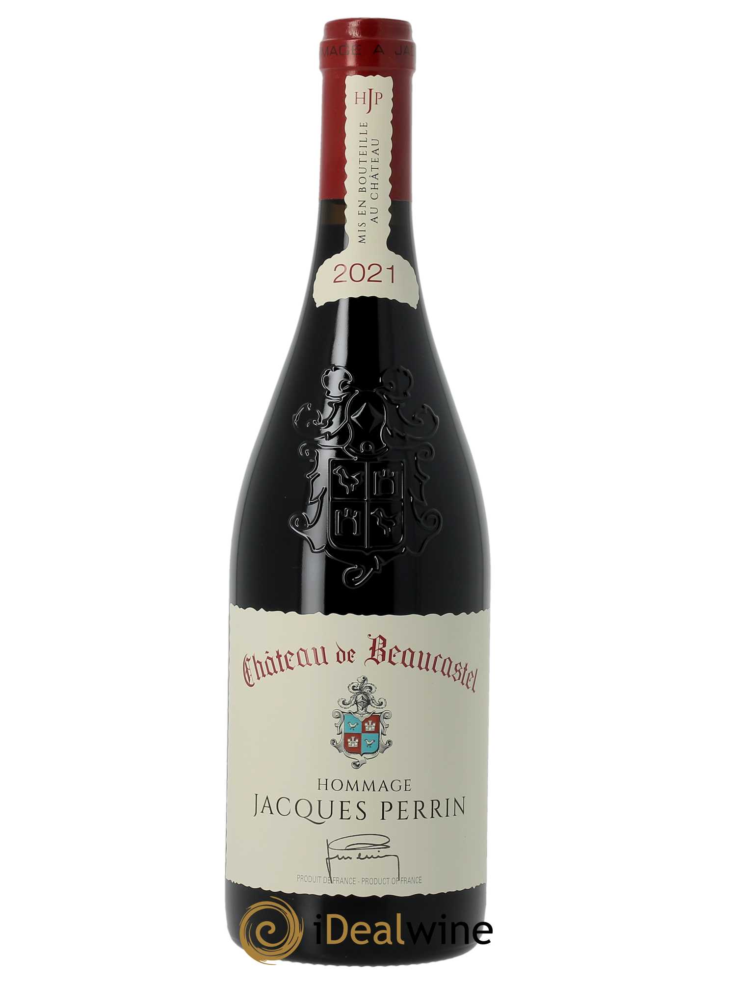 Châteauneuf-du-Pape Château de Château de Beaucastel Hommage à Jacques Perrin Famille Perrin (CBO à partir de 3 BTS) 2021 - Lot de 1 Bouteille